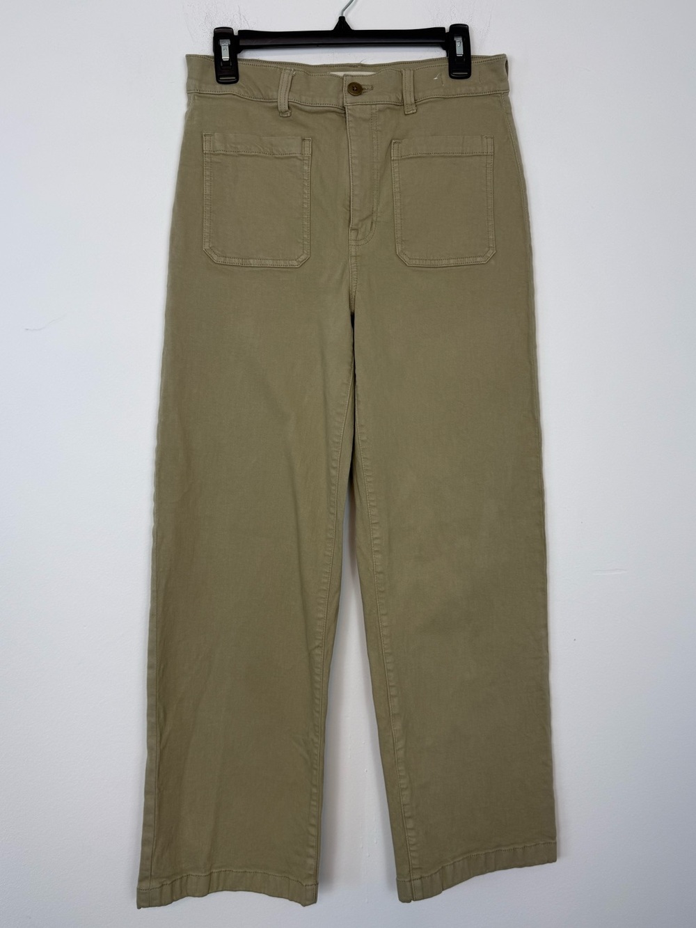Madewell The Emmett Wide Leg Patch Pocket Khaki Pants. Size 27. High Rise.